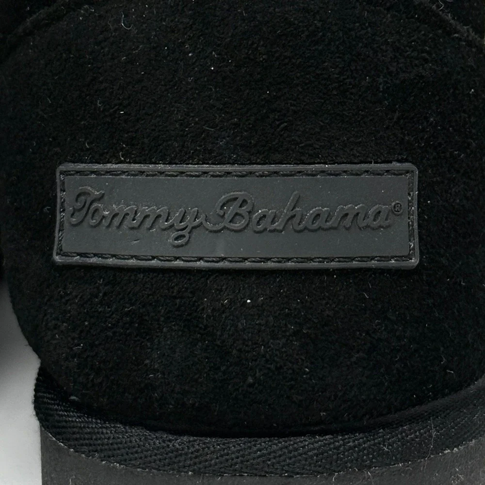 Tommy Bahama Afet Womens 9‎ Black Suede Ankle Boots Faux Shearling Indie Street
